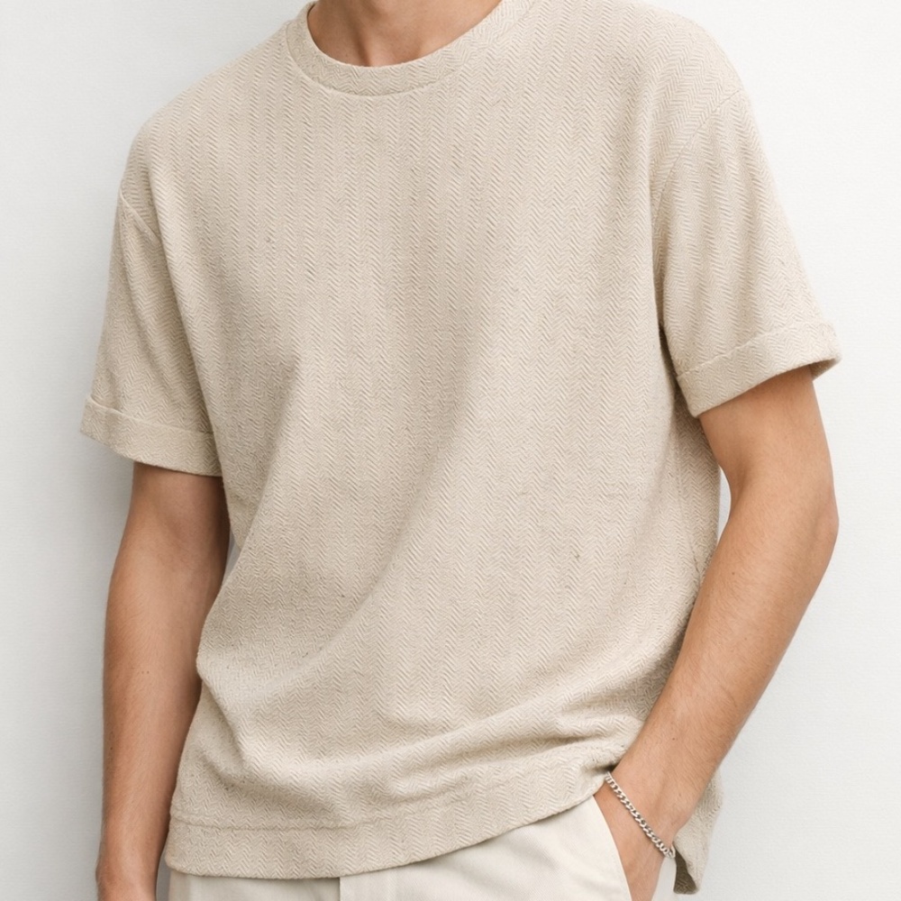 ZARA | Men’s Textured Short Sleeve Shirt | Size Small